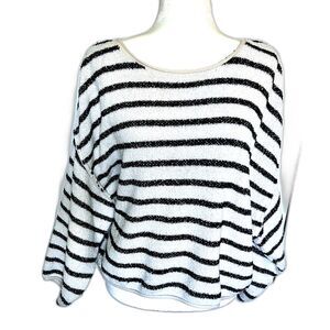 FREE PEOPLE Bardot Boat Neck Striped Sweater Woman's Size Small